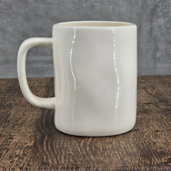 Rae Dunn CAFFEINE LL Large Letter Mug Coffee Tea Cocoa Farmhouse Cream Black Big - Picture 4 of 7